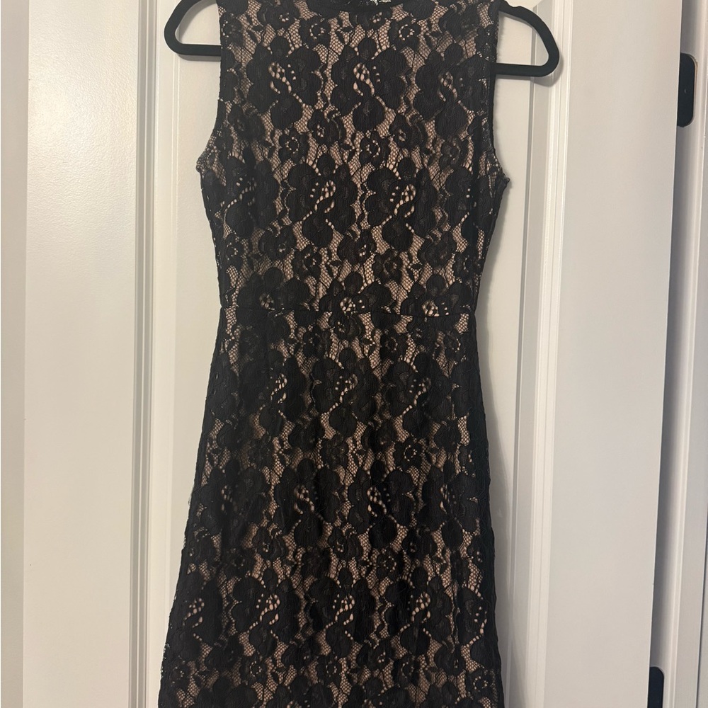 Oh My Love Black Lace Mini Dress sz M